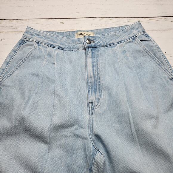 Madewell Curvy Harlow Wide Leg Airy Trouser Jeans Light Noll Wash Baggy 27 - Picture 5 of 12